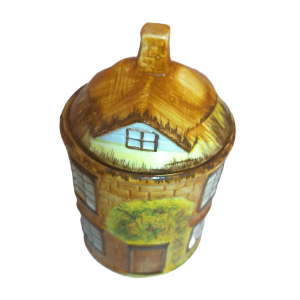 Vtg Price Kensington Cottage Ware Ye Old Cottage Biscuit Barrel Canister - Picture 2 of 9